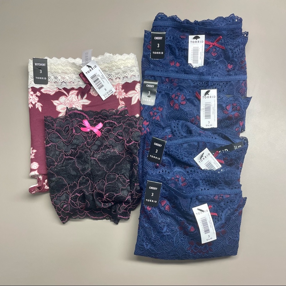 Torrid & Body Frosting Sz 3 3x 22/24 panty bundle cheeky boyshort NWT